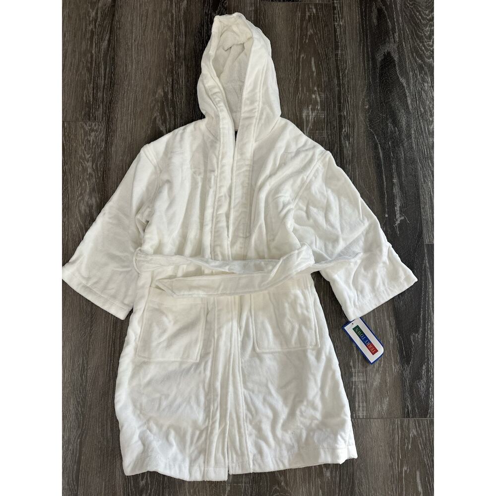 Terry Town Kids Size Large White Robe NWT